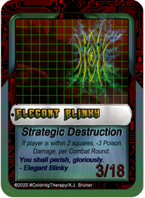 Begloomed, the Card Game, Elegant Blinky sample card