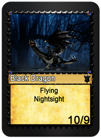 Legends Of Dragons, the Card Game, sample Black Dragon card