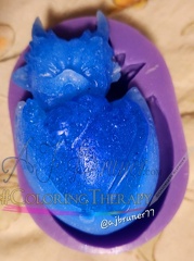 little blue dragon candle