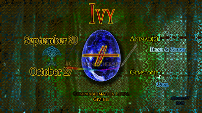Ivy: Sep 30 - Oct 27