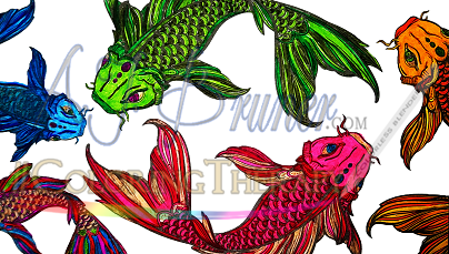 Koi of Another Color B - Click Image to Close