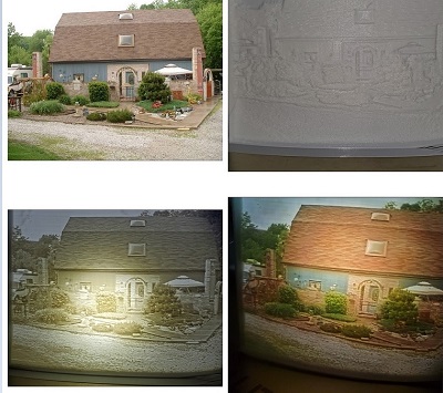 My mother's house lithophane collage